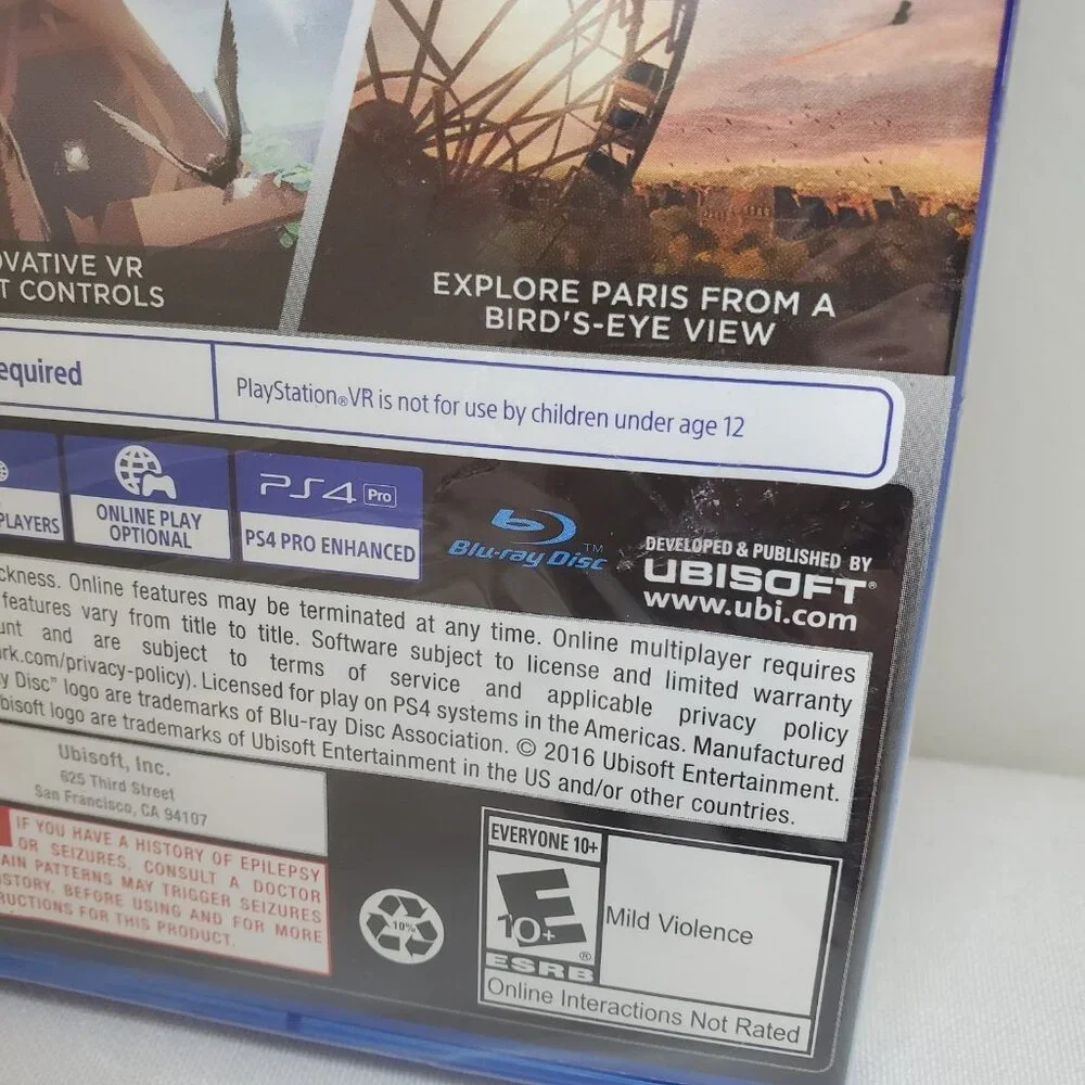 Eagle Flight VR Game Ubisoft Sony Playstation 4 PS) NEW Rated E 10+